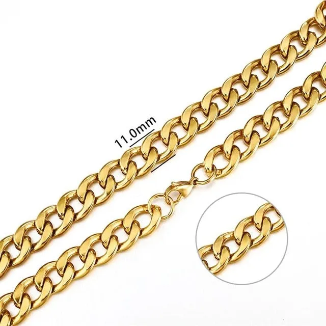 2mm-7mm Rope Chain Necklace, Stainless Steel