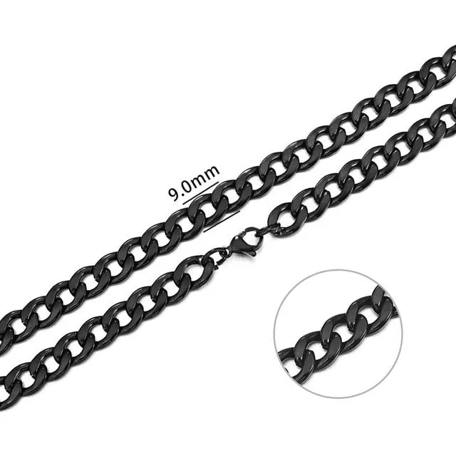 2mm-7mm Rope Chain Necklace, Stainless Steel
