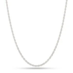 3mm Italian Sterling Silver Rope Chain