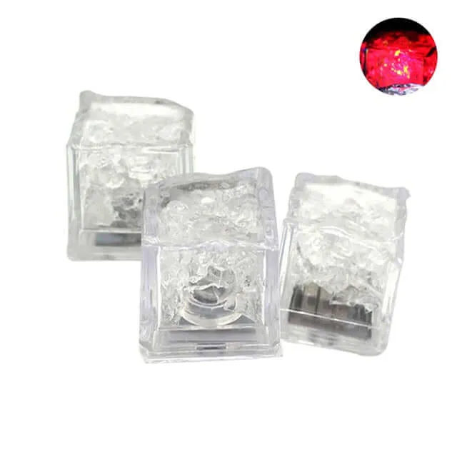 3Pcs LED Light Ice Cubes Luminous Night Lamp Party Cup Decoration Glow Party Supplies
