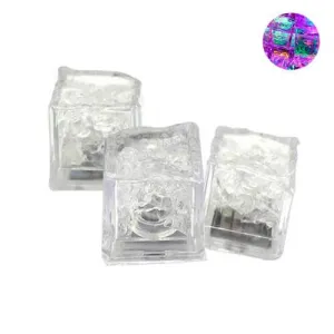 3Pcs LED Light Ice Cubes Luminous Night Lamp Party Cup Decoration Glow Party Supplies
