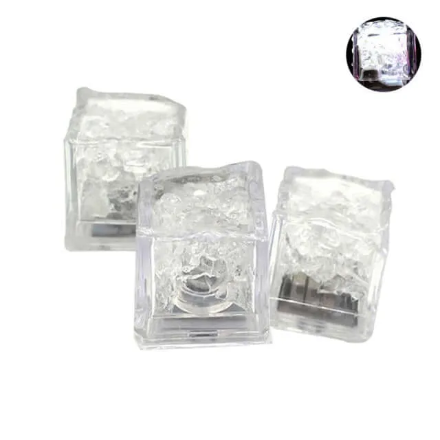 3Pcs LED Light Ice Cubes Luminous Night Lamp Party Cup Decoration Glow Party Supplies