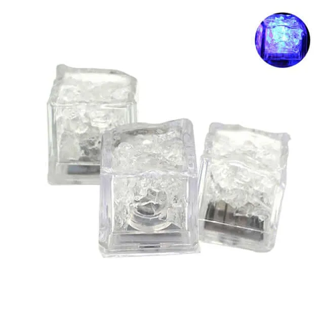 3Pcs LED Light Ice Cubes Luminous Night Lamp Party Cup Decoration Glow Party Supplies