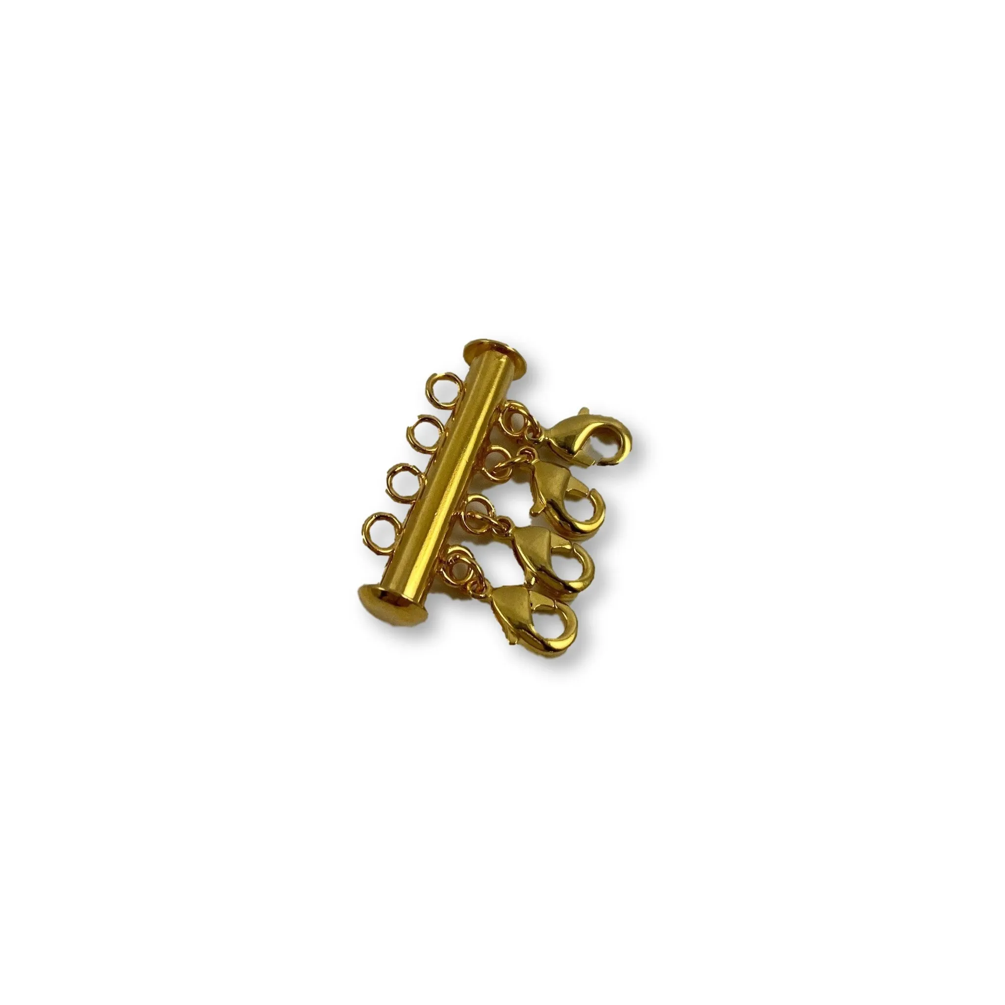 4 Chain Gold Necklace Spacer Tube