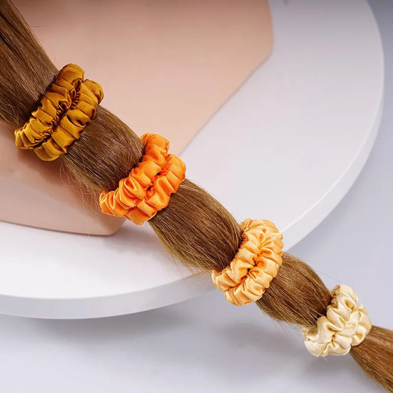 4 Pack Mini Silk Scrunchies - Noble Luxury - dropshipping