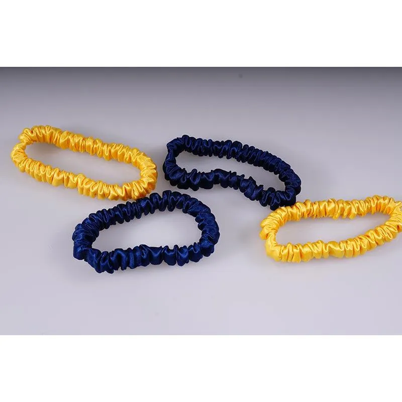 4 Pack Skinny Silk Scrunchies - Brightness - dropshipping