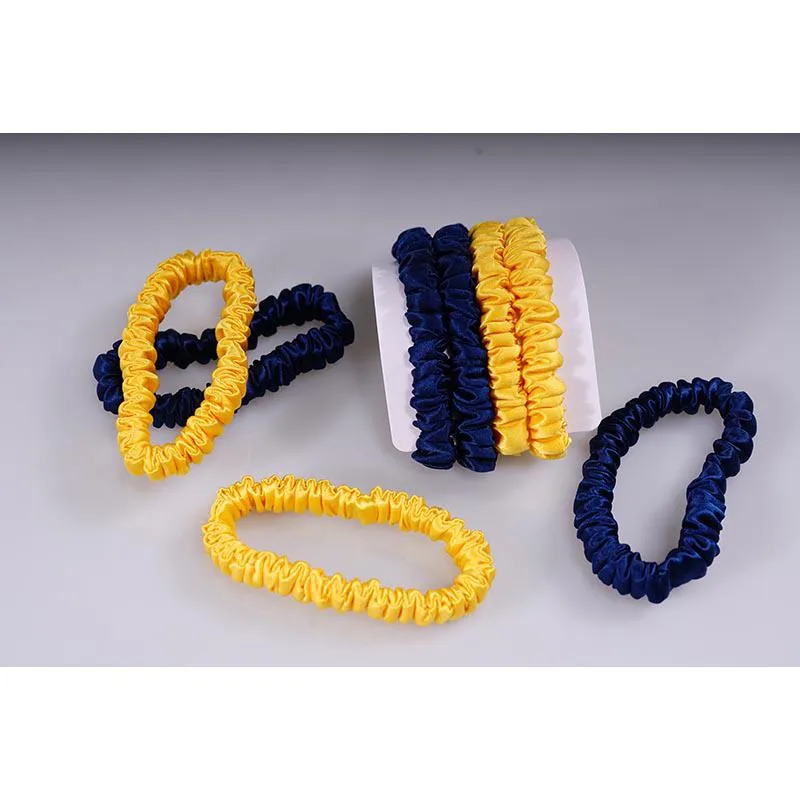4 Pack Skinny Silk Scrunchies - Brightness - dropshipping