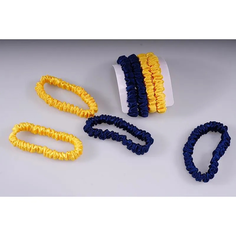 4 Pack Skinny Silk Scrunchies - Brightness - dropshipping