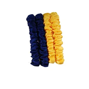 4 Pack Skinny Silk Scrunchies - Brightness - dropshipping