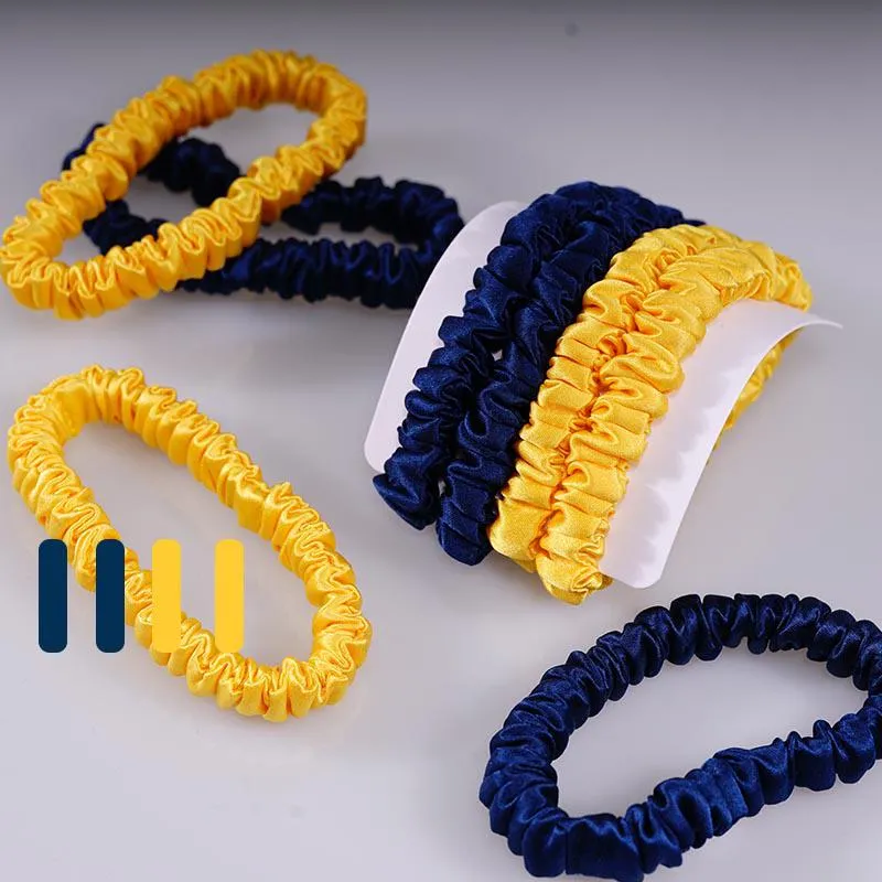 4 Pack Skinny Silk Scrunchies - Brightness - dropshipping