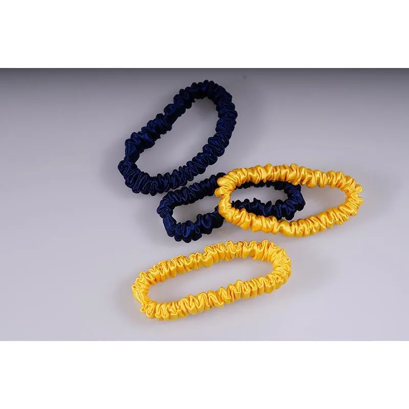 4 Pack Skinny Silk Scrunchies - Brightness - dropshipping