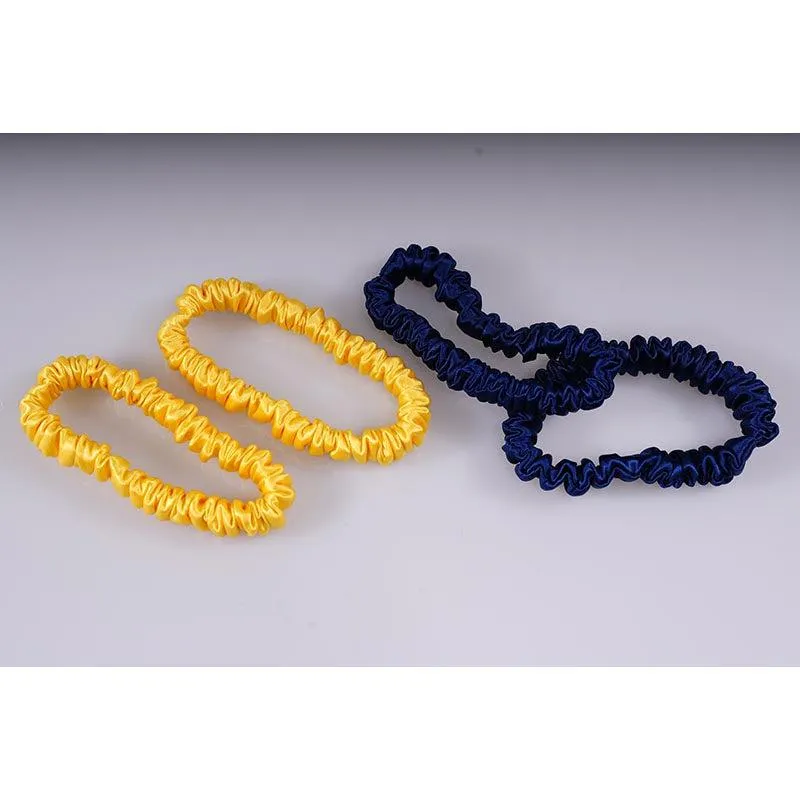 4 Pack Skinny Silk Scrunchies - Brightness - dropshipping