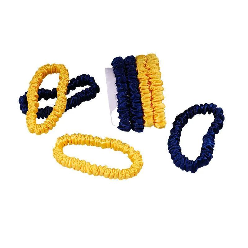 4 Pack Skinny Silk Scrunchies - Brightness - dropshipping