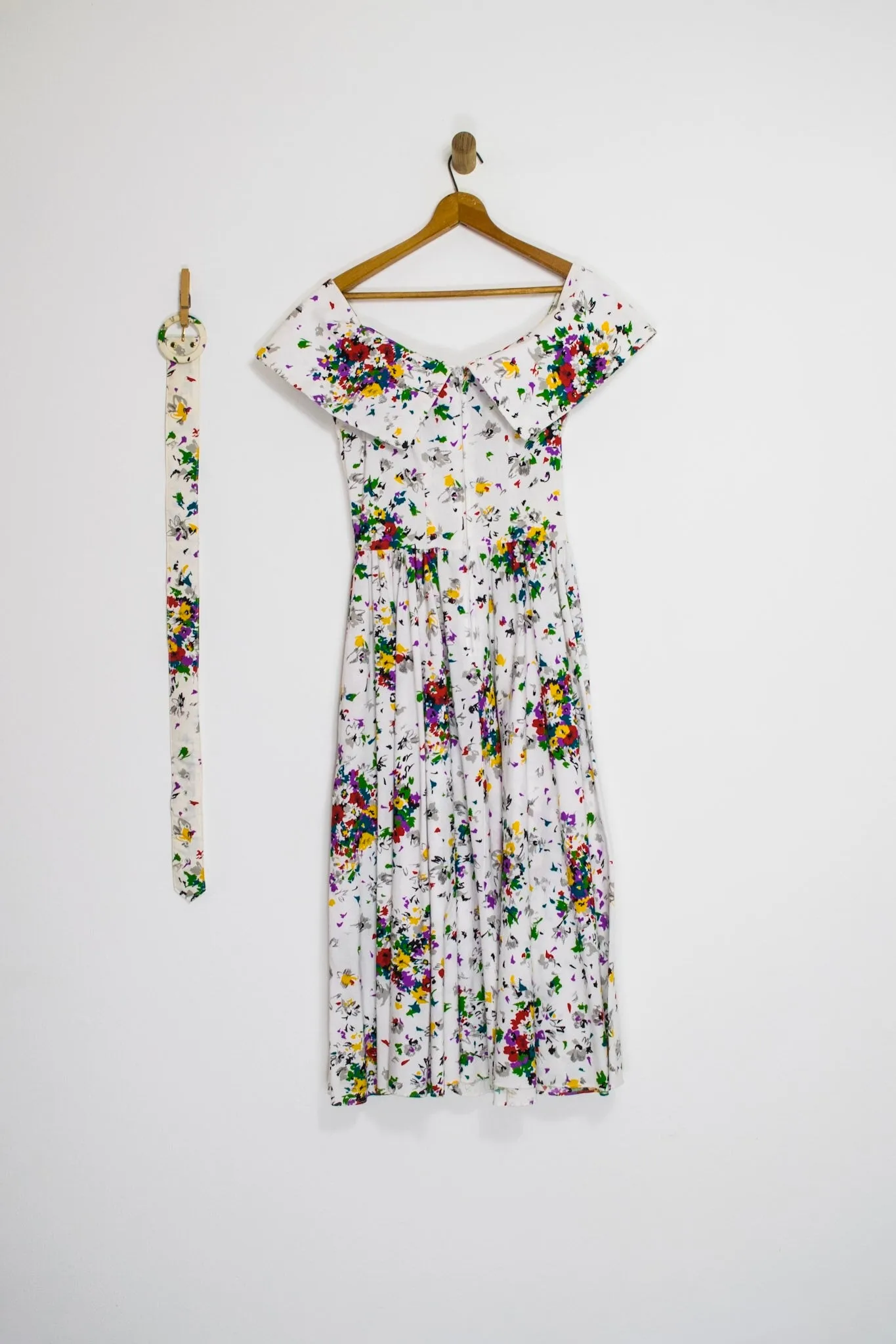 80’s FLORAL PARTY DRESS / SMALL