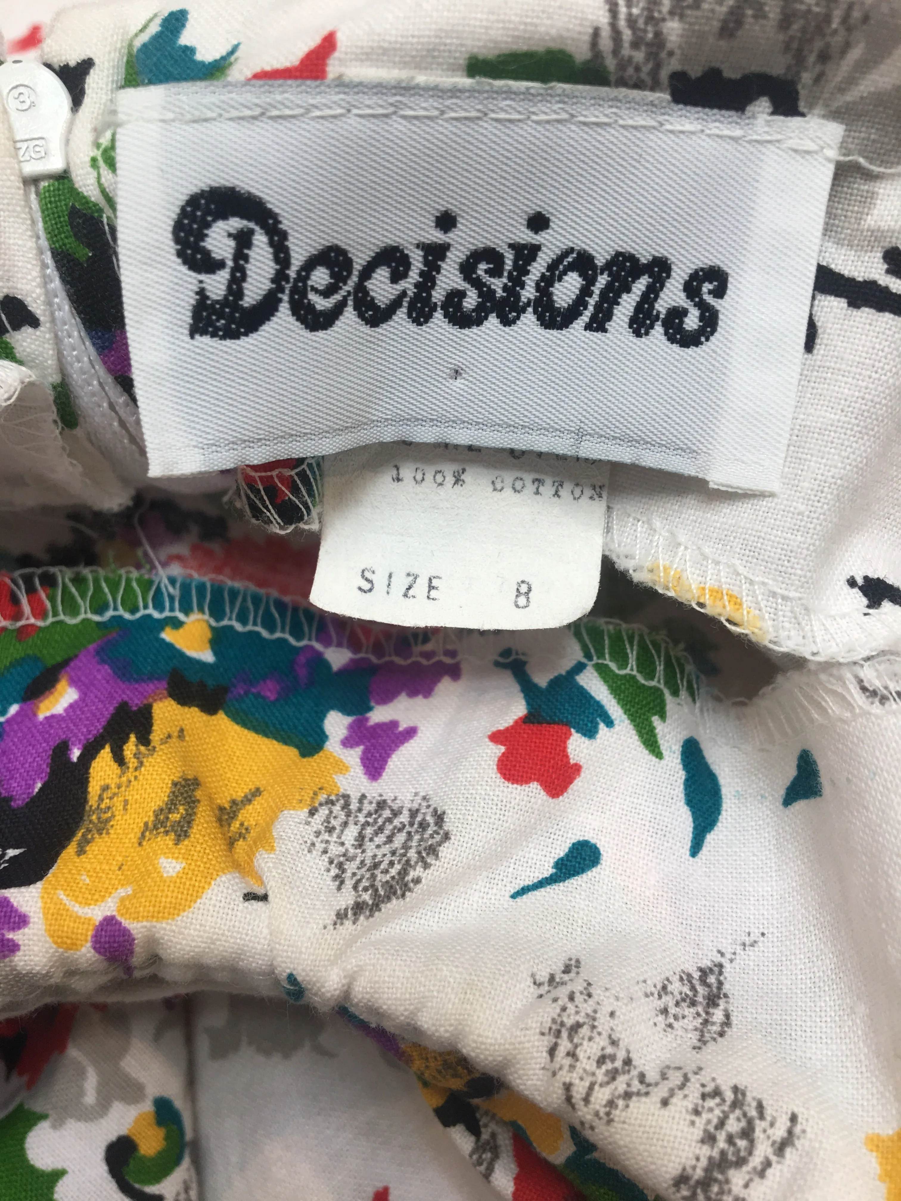 80’s FLORAL PARTY DRESS / SMALL