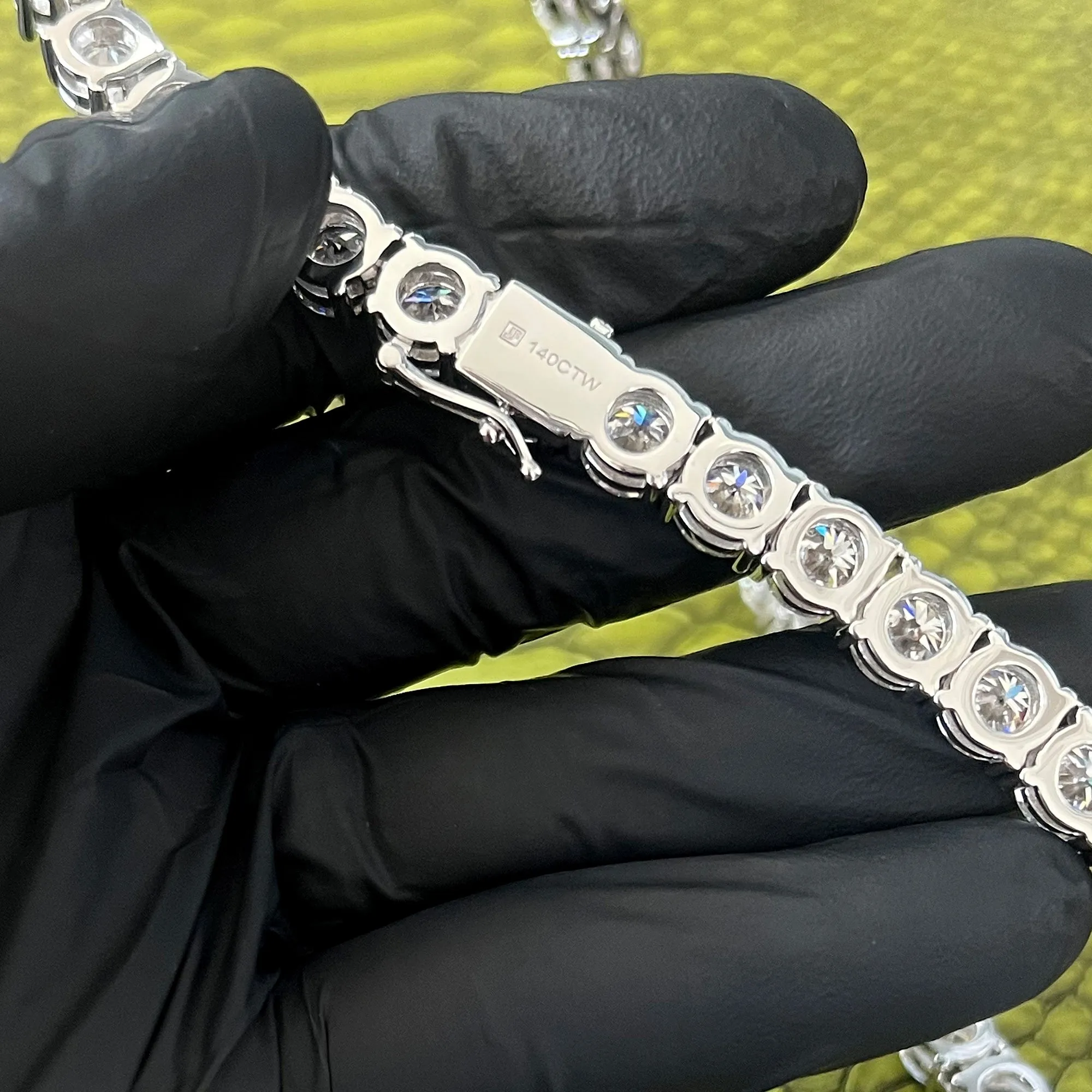 8MM 140 Carat VVS Moissanite Tennis Chain