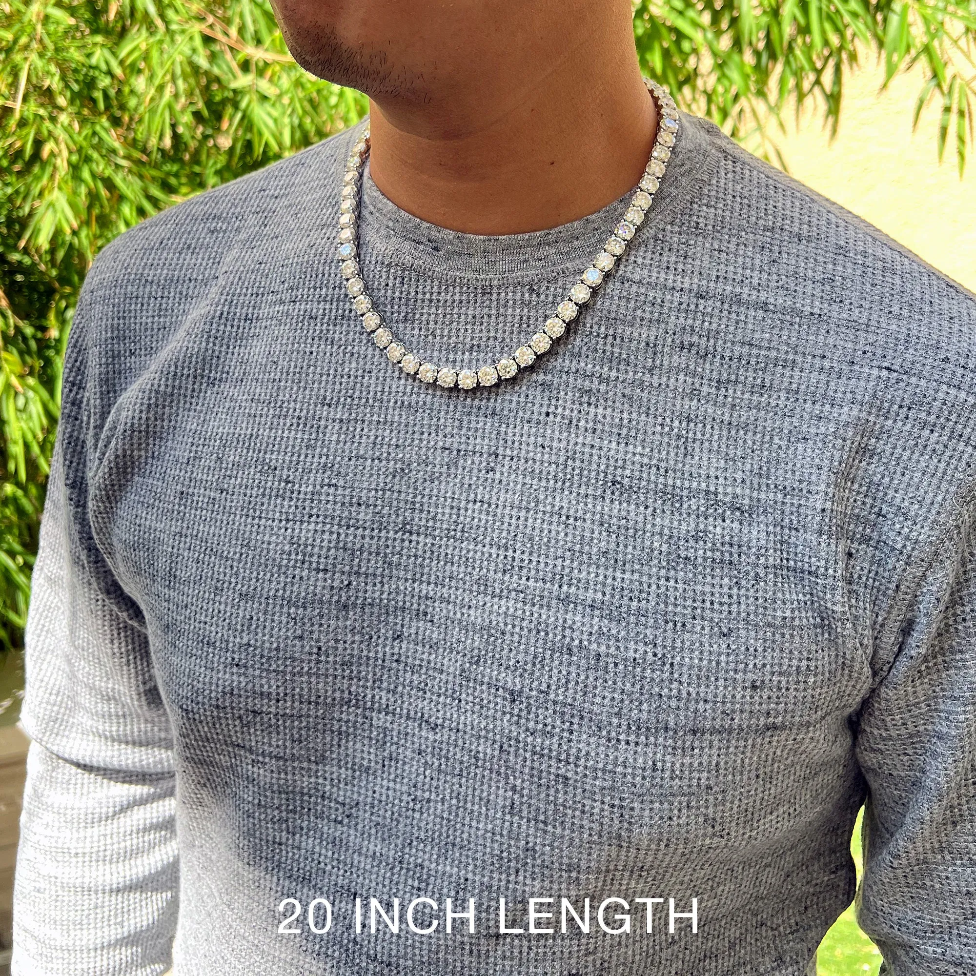 8MM 140 Carat VVS Moissanite Tennis Chain