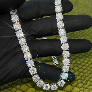 8MM 140 Carat VVS Moissanite Tennis Chain