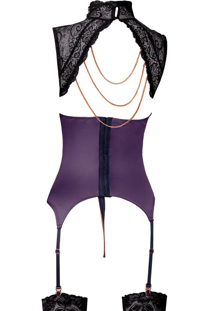 Abierta Fina Purple Basque and String