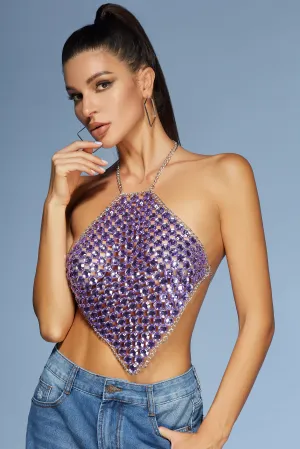 Amelia Diamond Purple Top
