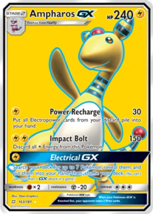 Ampharos GX 163/181 FULL ART FOIL RARE