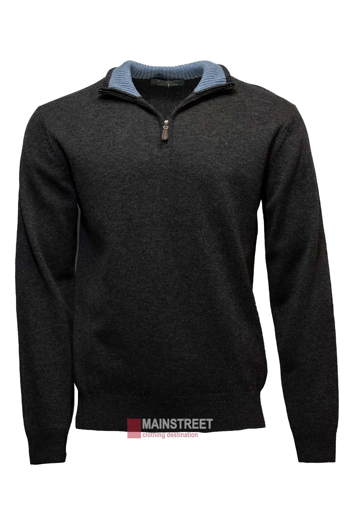 Ansett Gold Luxury Wool Cashmere Half Zip Knit
