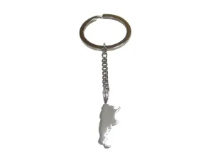 Argentina Map Shape Pendant Keychain