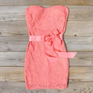 Arizona Lace Dress in Coral