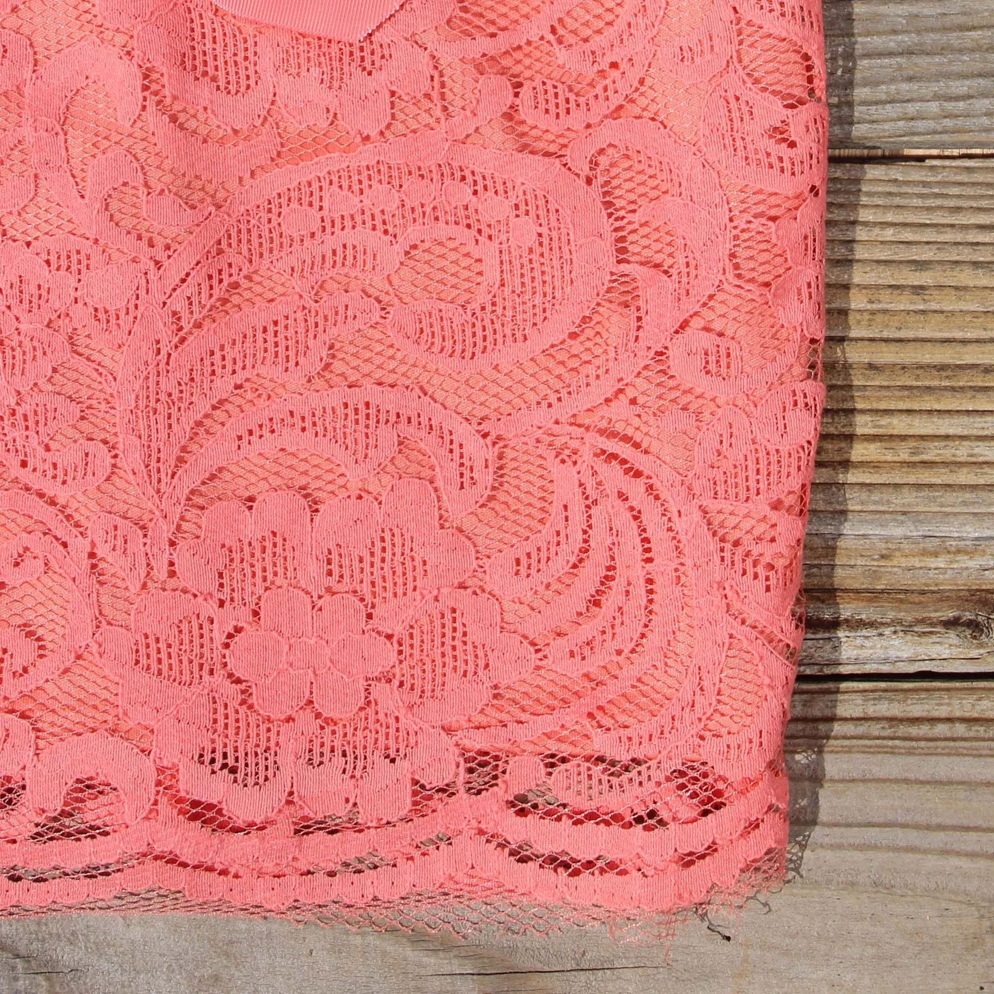 Arizona Lace Dress in Coral