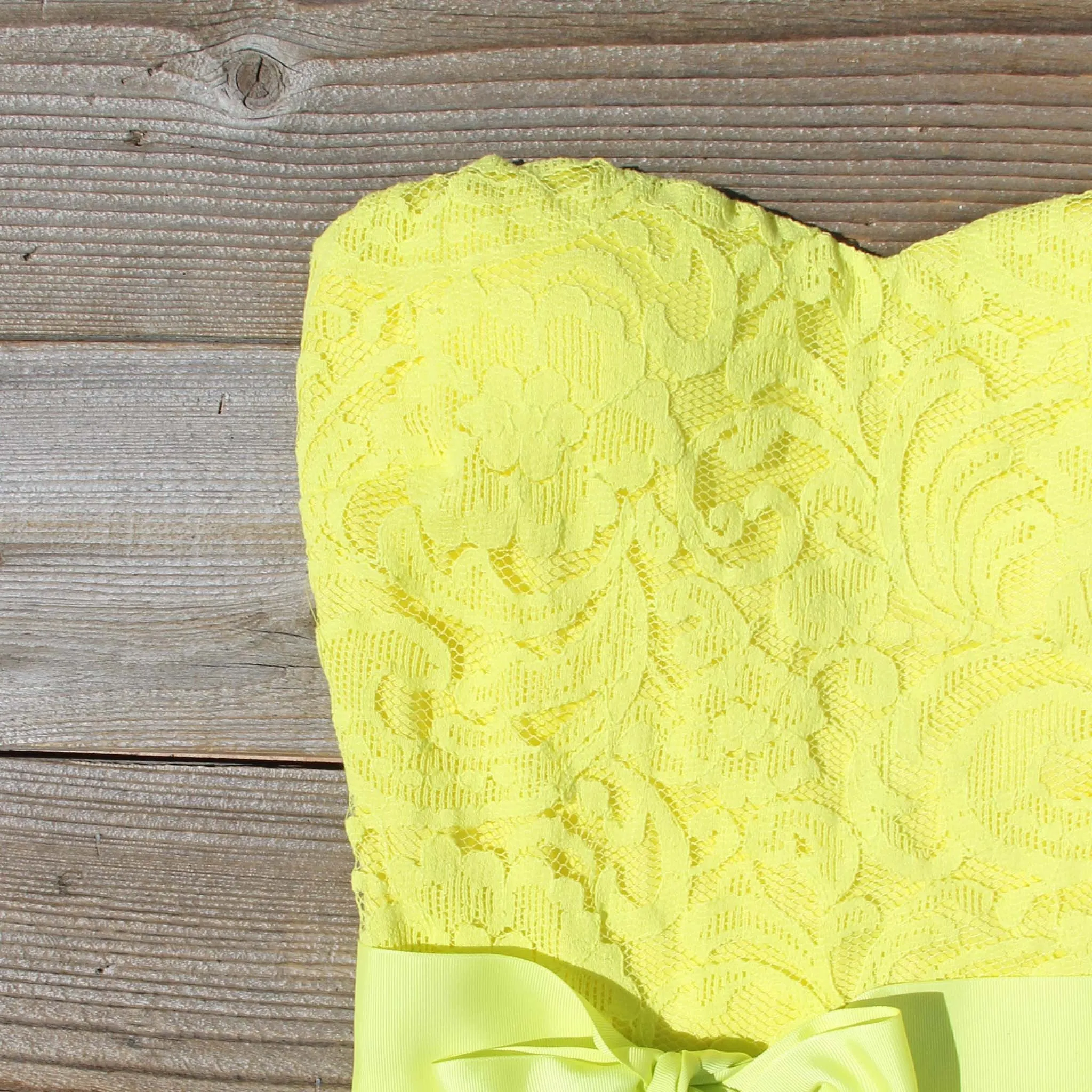Arizona Lace Dress in Yellow