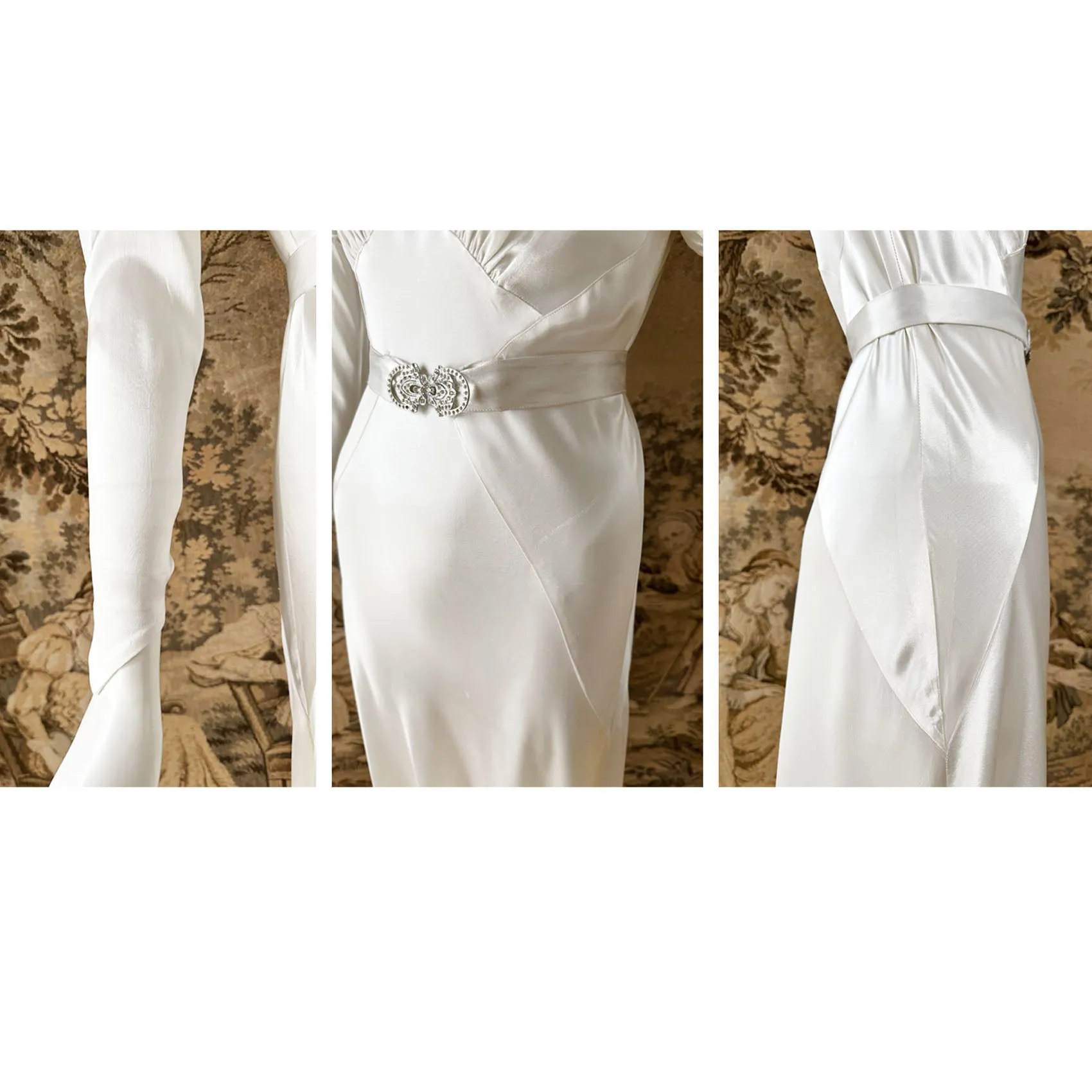 Art Deco 1930s Juliet Sleeve Wedding Dress