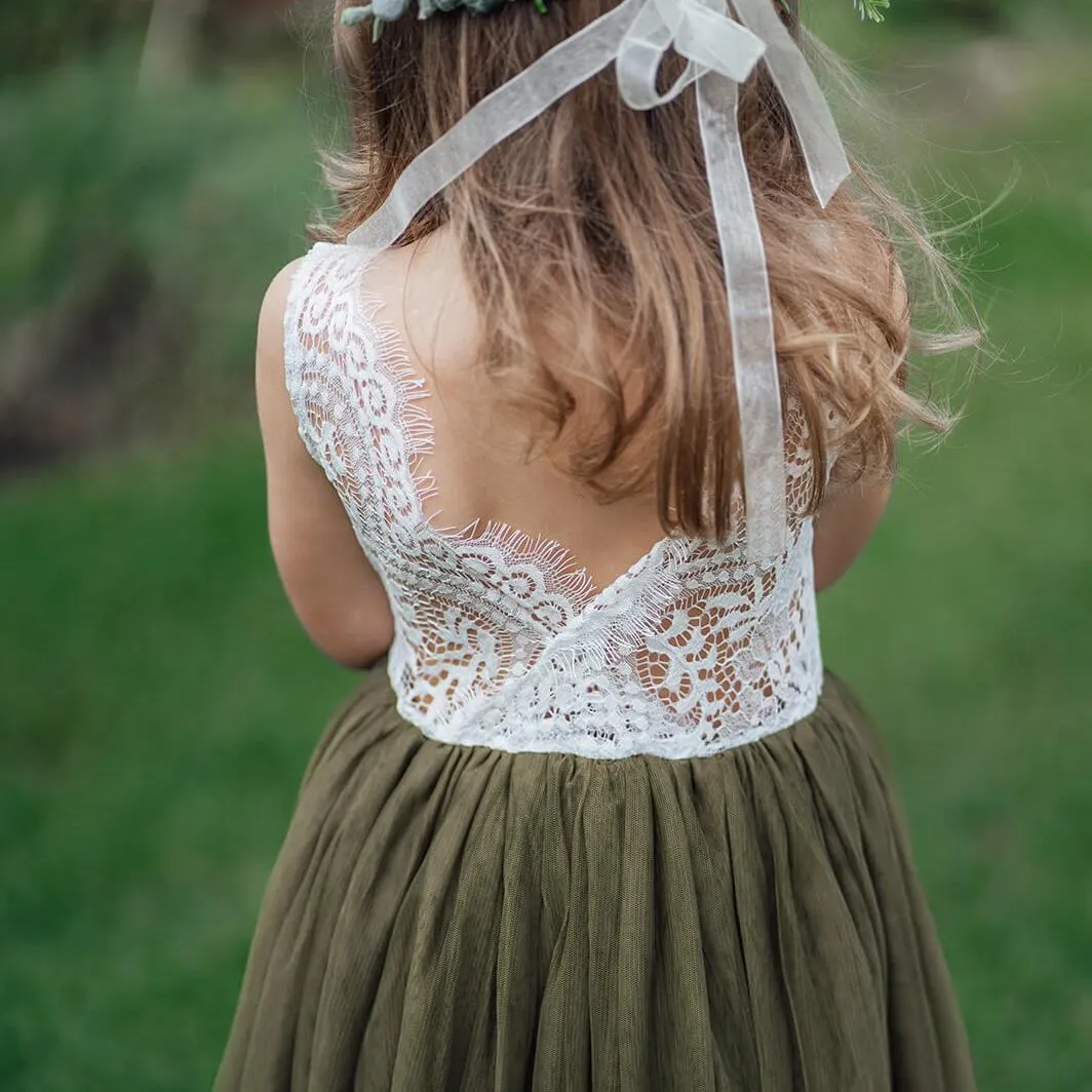 Baby Bohemian Classic Sleeveless Dress - Olive Green