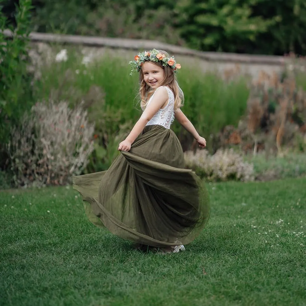 Baby Bohemian Classic Sleeveless Dress - Olive Green
