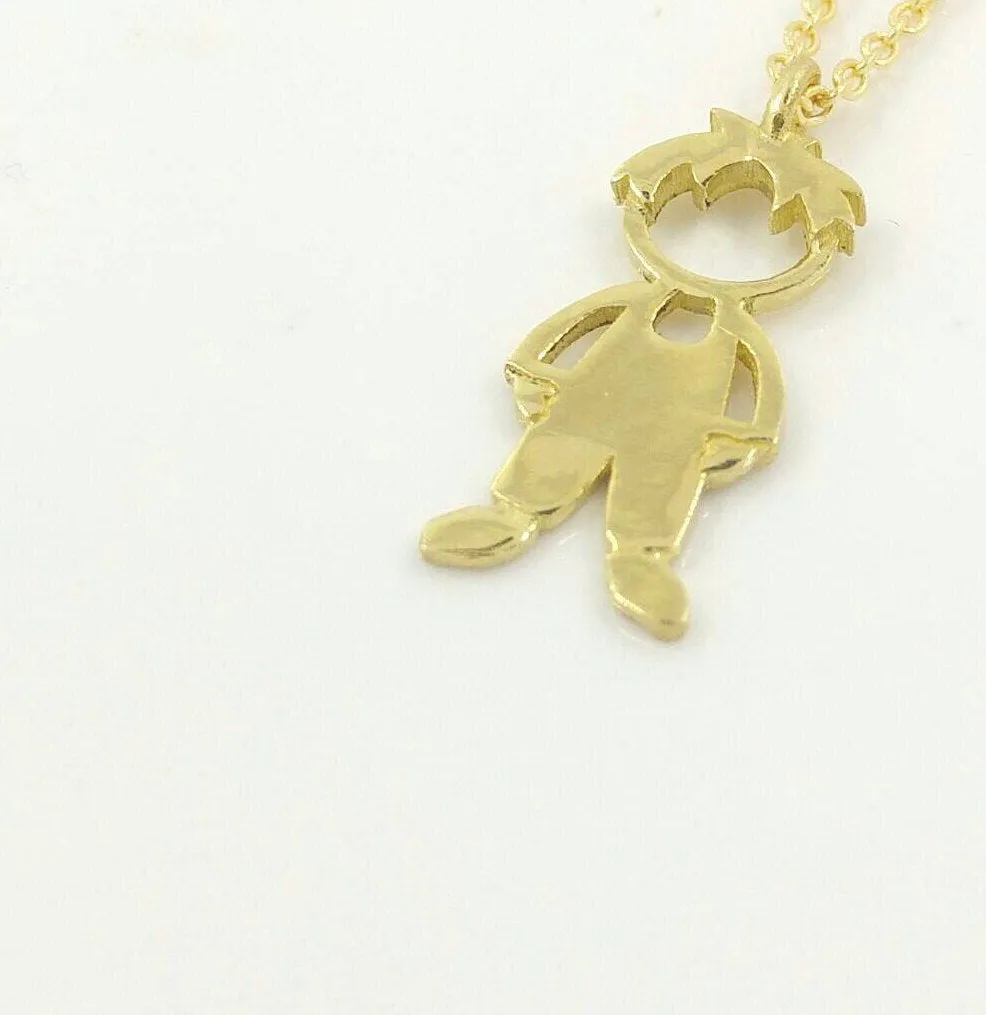 Baby Boy Necklace 14K Gold Charm