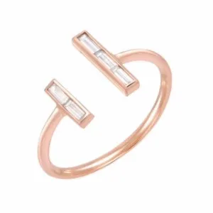 BAGUETTE DIAMOND BAR RING