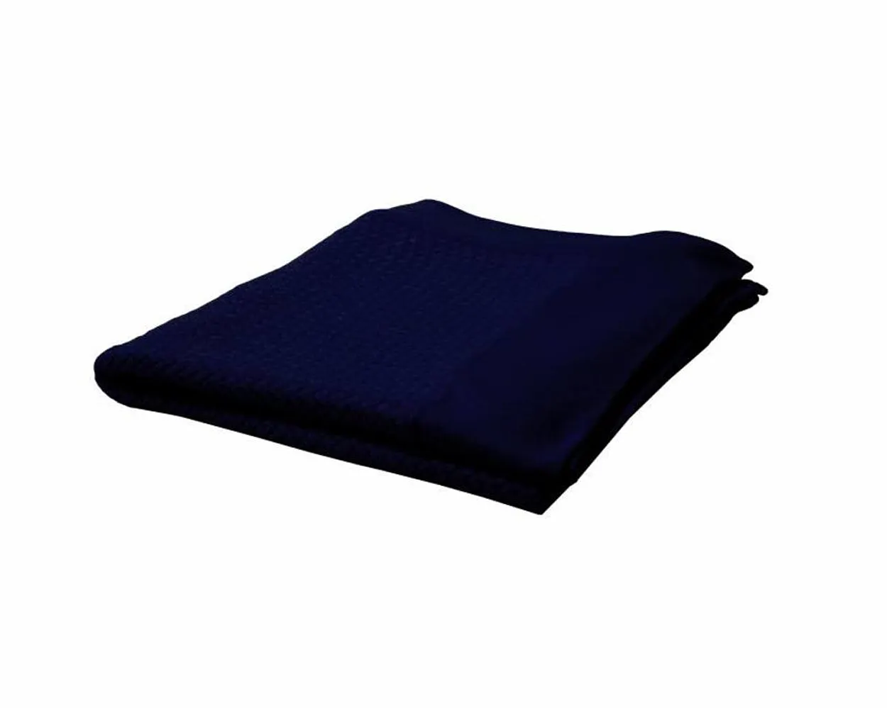 Bari Criss Cross Cashmere Throw - Navy