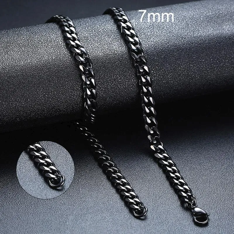 Basic Punk Stainless Steel Necklace Unisex