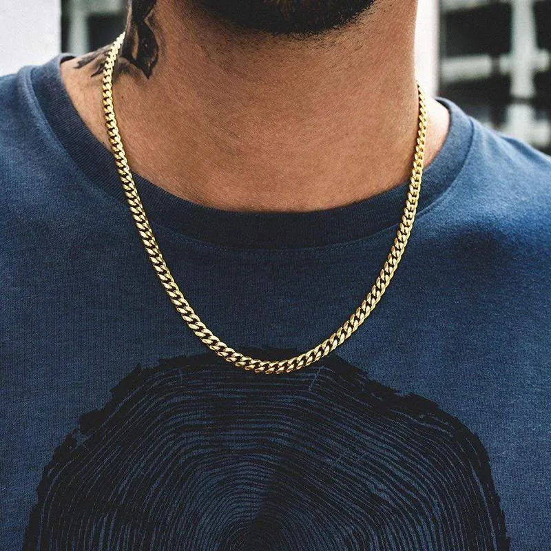 Basic Punk Stainless Steel Necklace Unisex