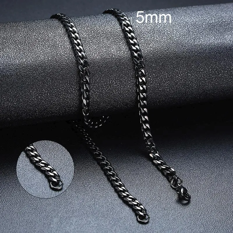 Basic Punk Stainless Steel Necklace Unisex