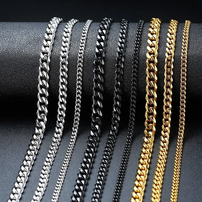 Basic Punk Stainless Steel Necklace Unisex