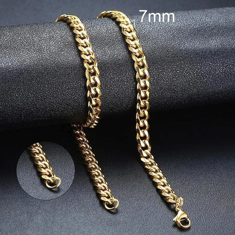 Basic Punk Stainless Steel Necklace Unisex