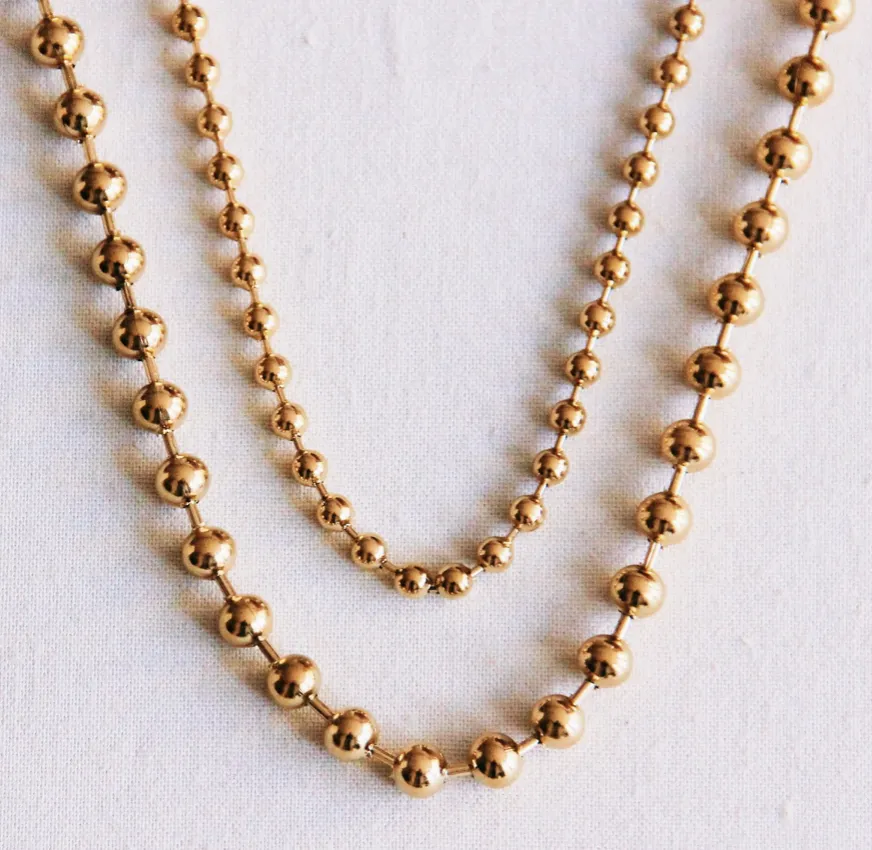 Bazou | Stainless Steel Double Ball Chain