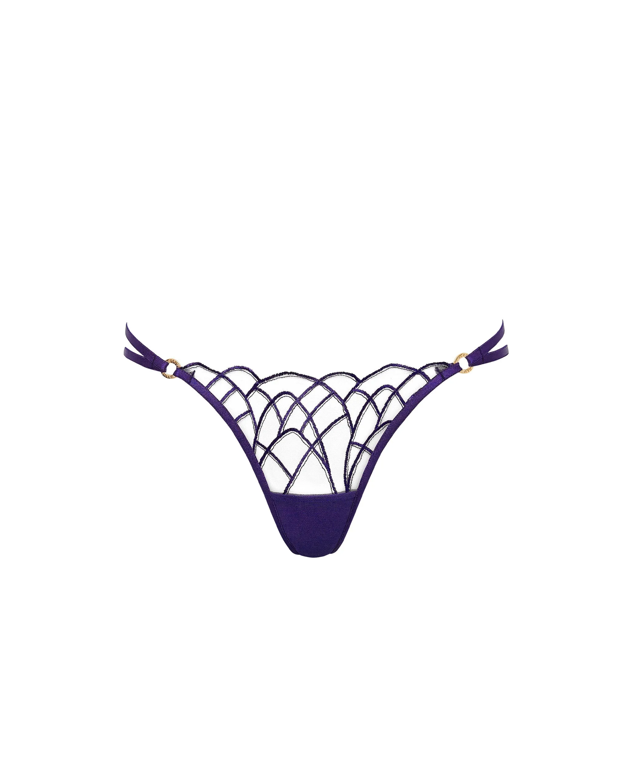 Beatrix Thong Acai Purple/Sheer