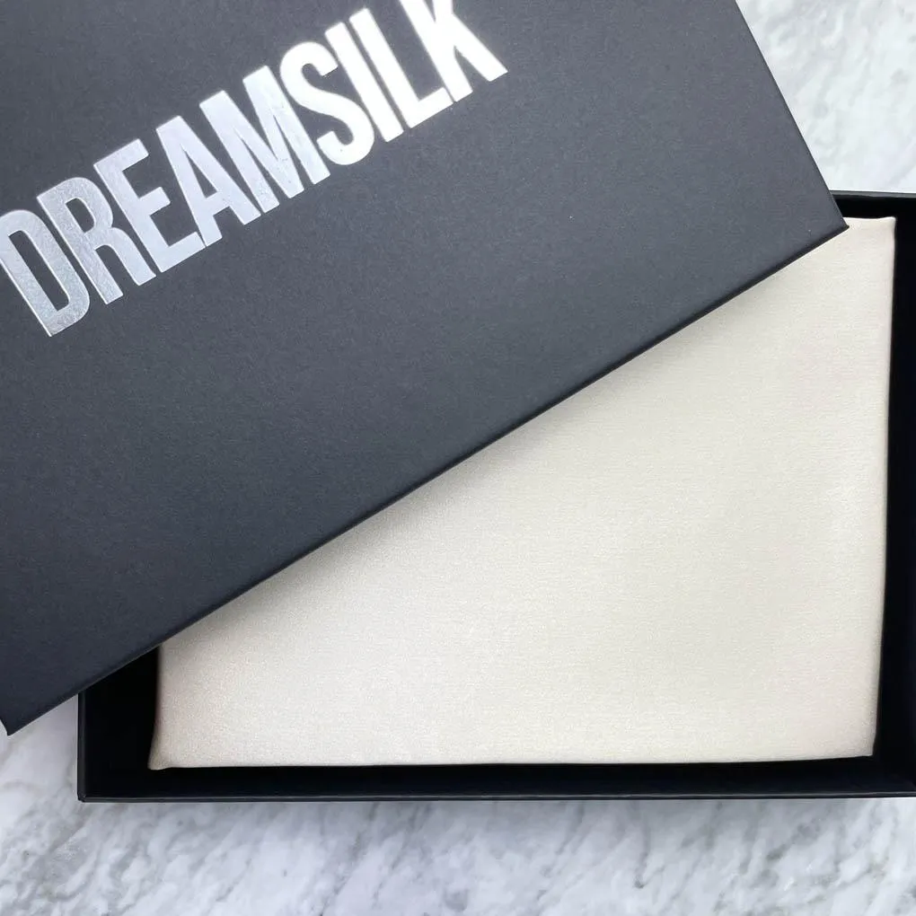 Beige Silk Pillowcase - Standard