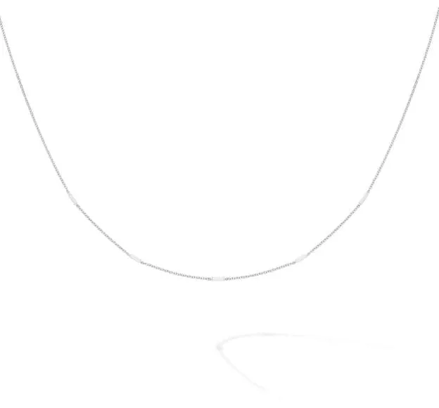 Birks Silver Rosee du Matin Station Chain Necklace