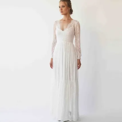 Bishop sleeves dress #1260