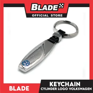 Blade Keychain Logo Cylinder Volkswagen Chrome