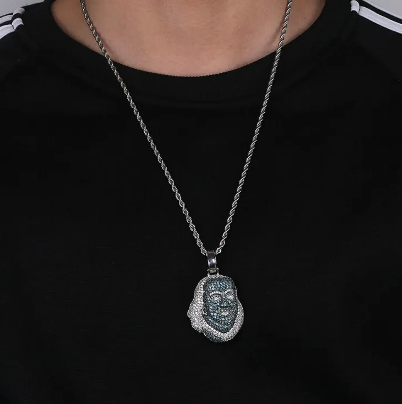 Blue Diamond Pendant | Iced Out Pendant | Blueface Pendant | Diamond Pendant | Iced Necklace | Bling Necklace | Hip Hop Pendant | Pendants