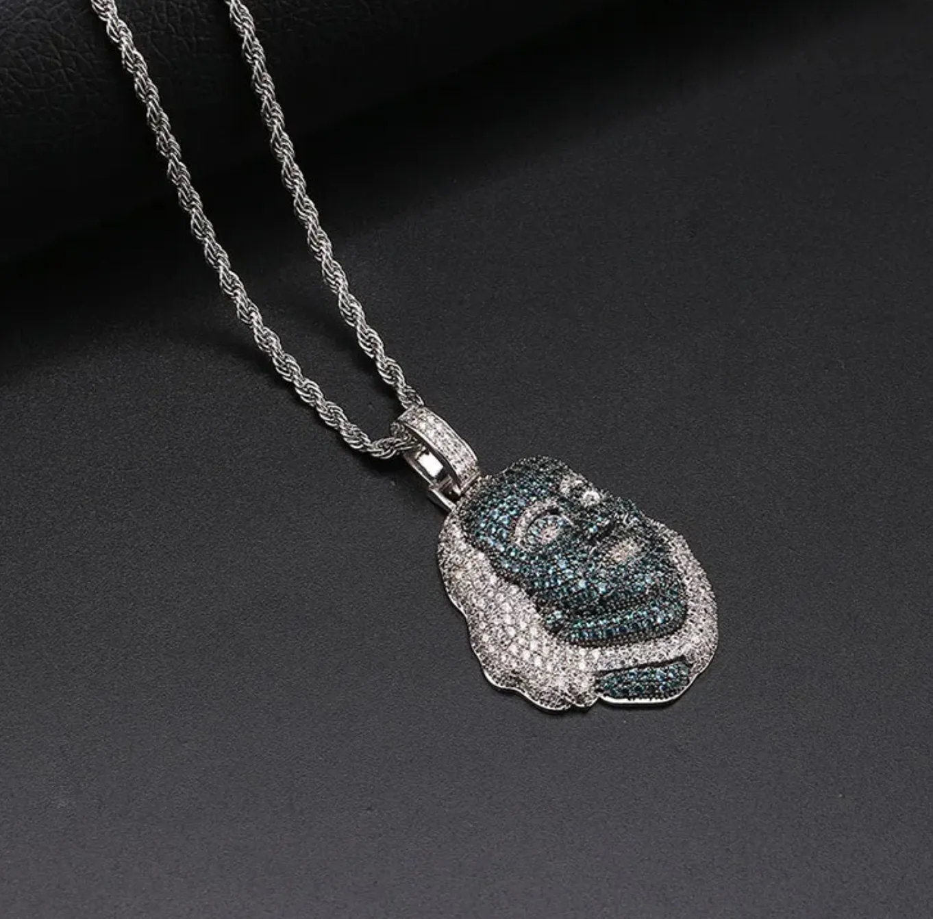 Blue Diamond Pendant | Iced Out Pendant | Blueface Pendant | Diamond Pendant | Iced Necklace | Bling Necklace | Hip Hop Pendant | Pendants