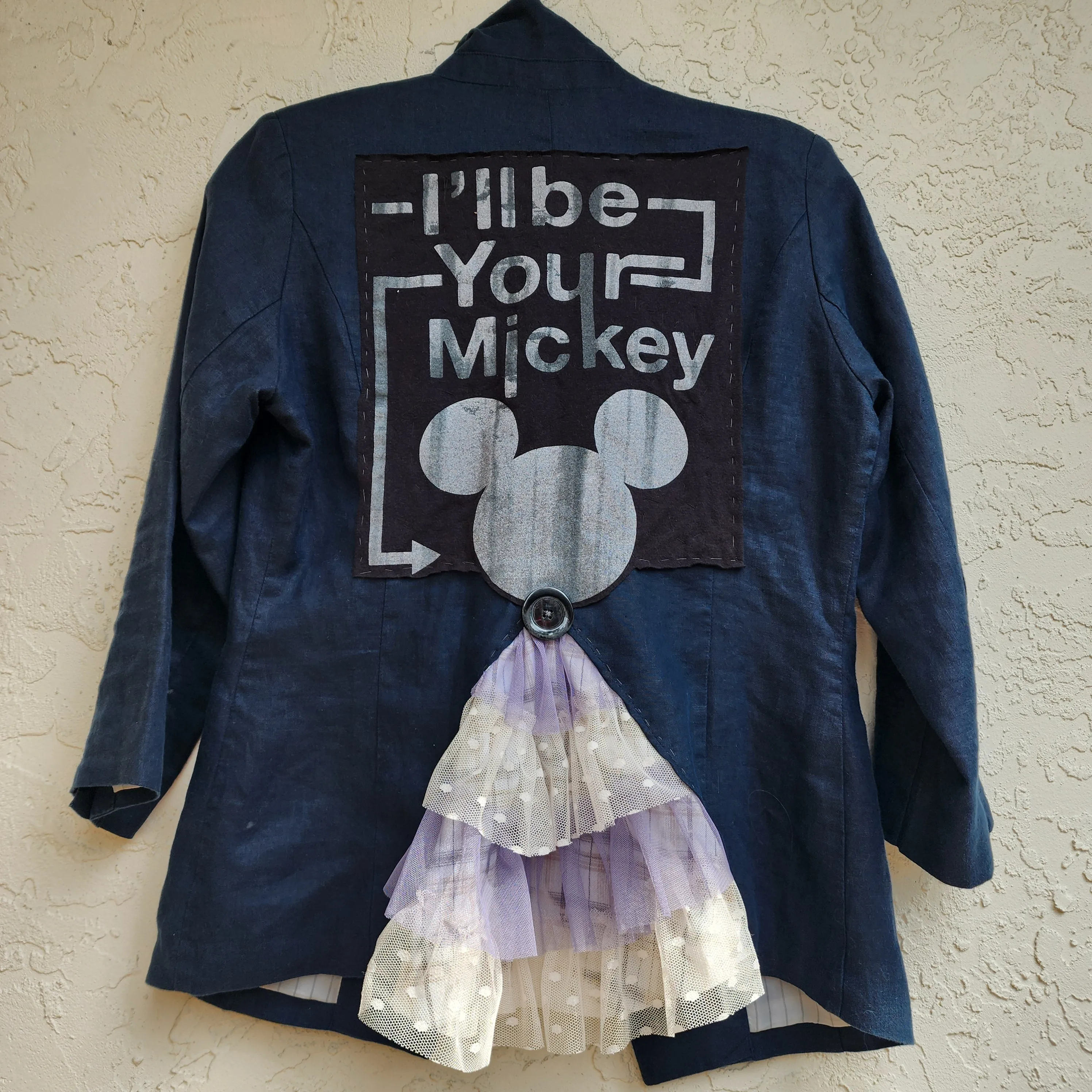 Bluebell Mickey / Designer Jacket Vintage Linen Jacket Up Boho Shabby Chic Jacket Repaired Boro Upcycled Jacket